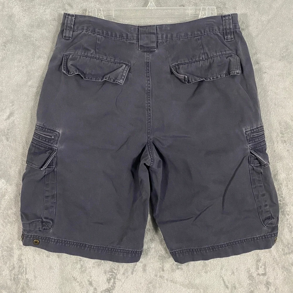 Vintage Lee Dungarees‎ Can't Bust Em Cargo Shorts Sz 32 Dark Gray Relaxed Skater